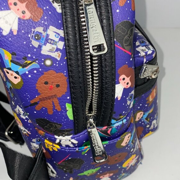 Disney Parks Exclusive X Loungefly Star Wars Chibi Backpack Collectible NWOT - Picture 11 of 16